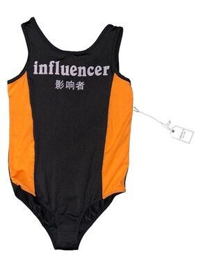FOREVER 21 GIRLS INFLUENCER ONE-PIECE SWIMSUIT SIZE 5/6 (NEW WITH TAGS) A14